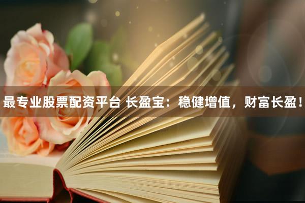 最专业股票配资平台 长盈宝：稳健增值，财富长盈！