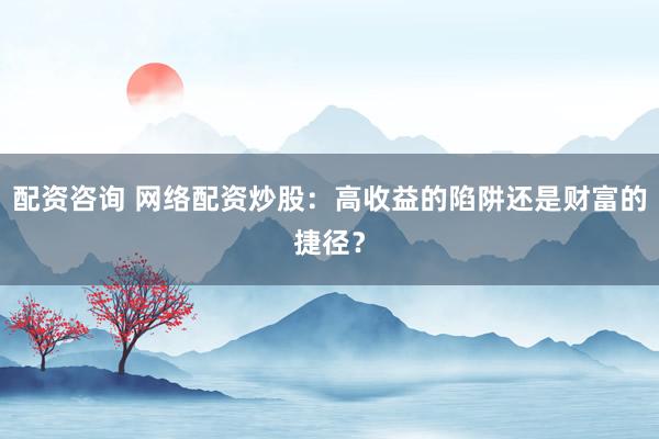 配资咨询 网络配资炒股：高收益的陷阱还是财富的捷径？