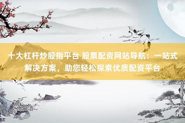 十大杠杆炒股指平台 股票配资网站导航：一站式解决方案，助您轻松探索优质配资平台