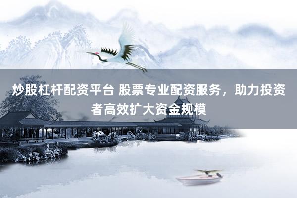 炒股杠杆配资平台 股票专业配资服务，助力投资者高效扩大资金规模