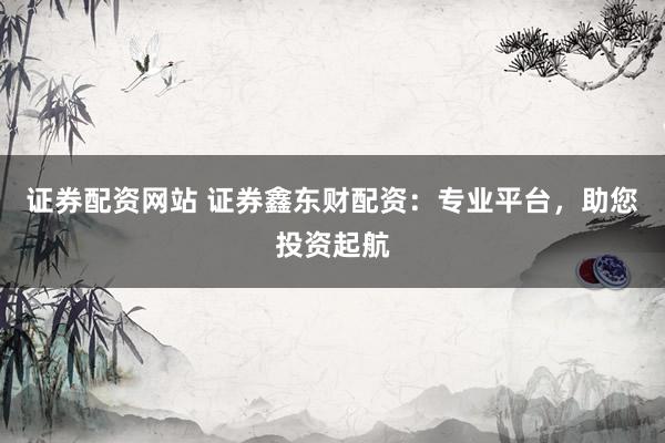 证券配资网站 证券鑫东财配资：专业平台，助您投资起航