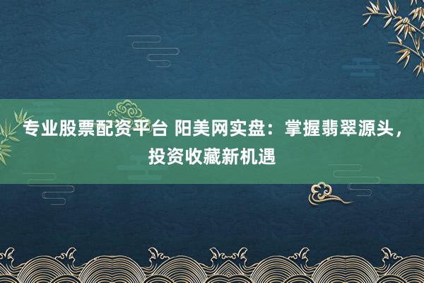 专业股票配资平台 阳美网实盘：掌握翡翠源头，投资收藏新机遇