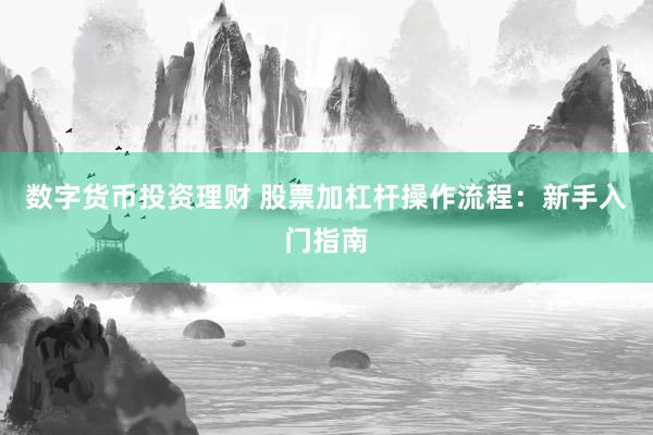 数字货币投资理财 股票加杠杆操作流程：新手入门指南